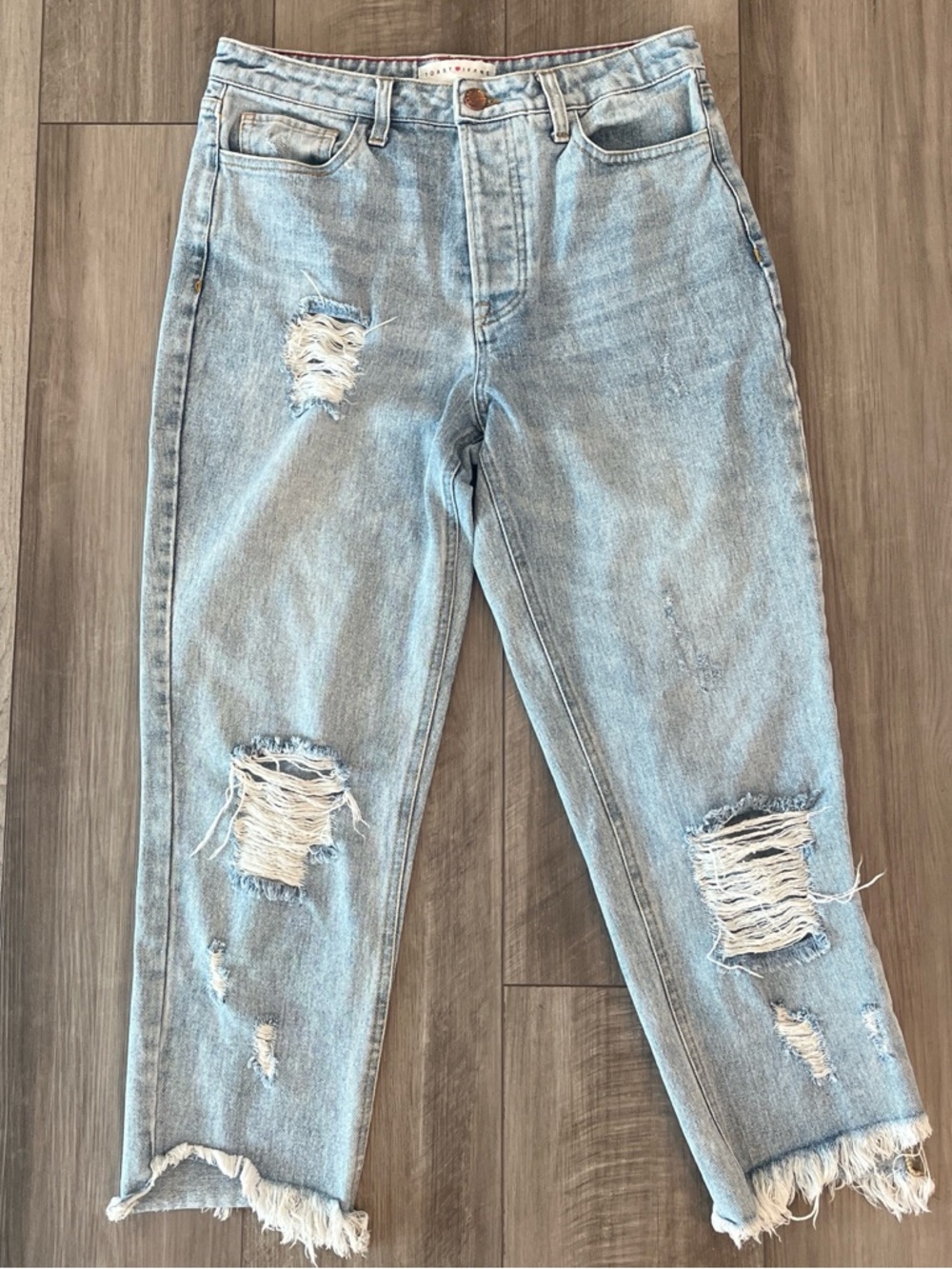 Light Blue Distressed High-Rise Women’s Jeans